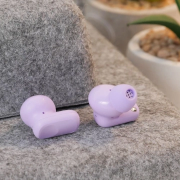 Słuchawki bezprzewodowe Bluetooth HOCO TWS EQ19 Etui ładujące Fioletowe