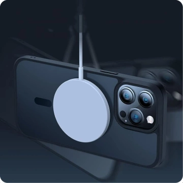 Etui Magmat Magsafe für Apple iPhone 15 Pro Mattschwarz