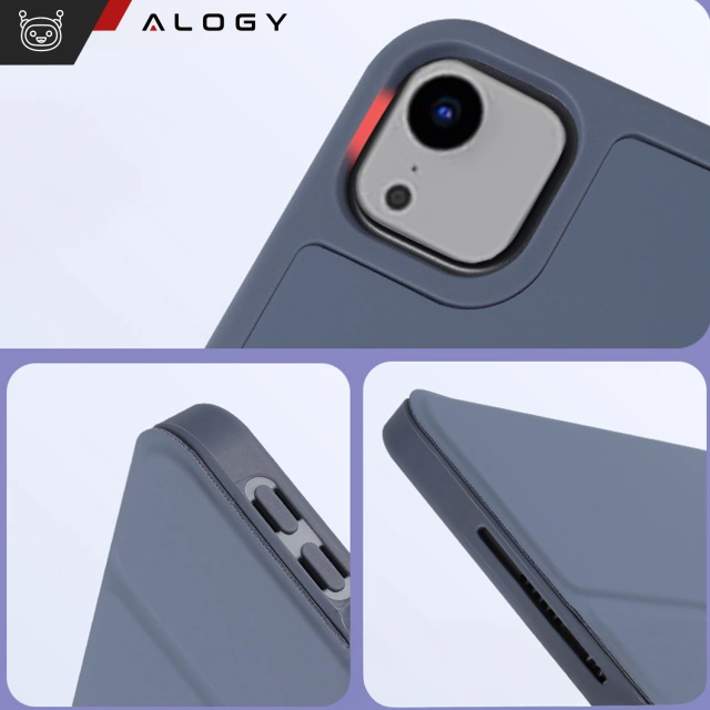 Etui ochronne z rysikiem do Apple iPad Air 13" 2024/2025, iPad Pro 12.9" 2018-2022 obudowa na tablet Fioletowe + Szkło