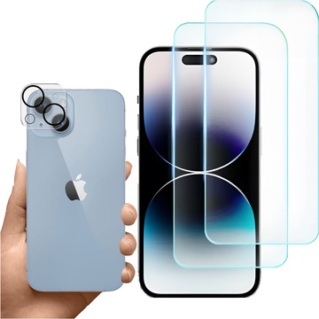 Supreme-Set aus gehärtetem Glas für Apple iPhone 15 Klar