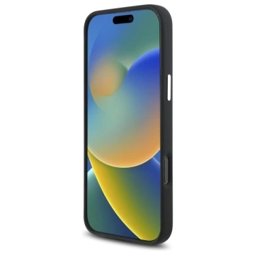 Mercedes für iPhone 16 Pro Max 6,9" Hardcase Silikon Tonal Logo Holzmuster MagSafe Schwarz