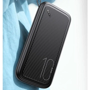 USAMS Powerbank PB56 10000mAh 2xUSB / USB-C / MicroUSB Fast Charge Czarny/Schwarz 10KCD15001 (US-CD150)