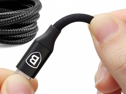Kabel 2m Baseus USB-C 2A grau schwarz