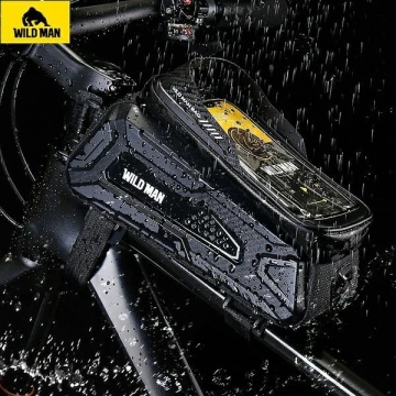 Wildman M M30 Fahrradrahmentasche, schwarz, wasserdicht, 1 l