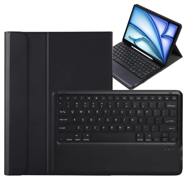 Etui ochronne z klawiaturą Alogy Keyboard case z miejscem na rysik klawiatura bezprzewodowa do Apple iPad Air 13" czarne