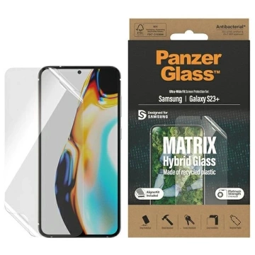 Szkło hybrydowe do Samsung Galaxy S23+ PanzerGlass Matrix Ultra-Wide Fit z pozycjonerem