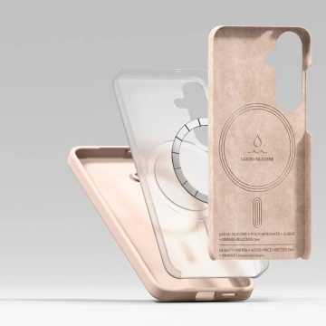 Etui für Samsung Galaxy S25 Plus Pink Sand Ringke Silikon Magnetic MagSafe