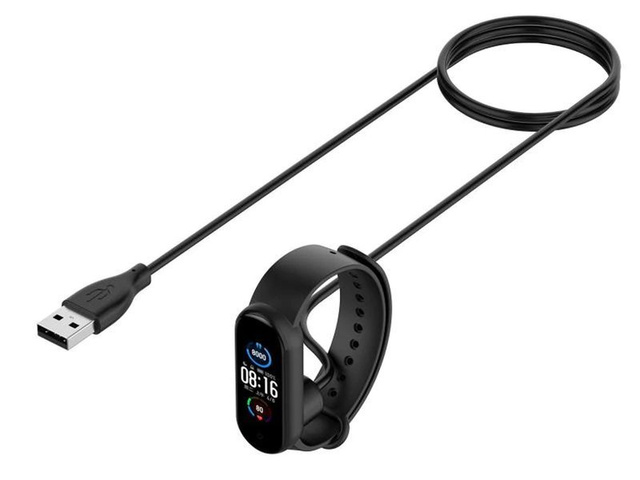Ładowarka Alogy kabel USB do Xiaomi Mi Band 5 Global czarny