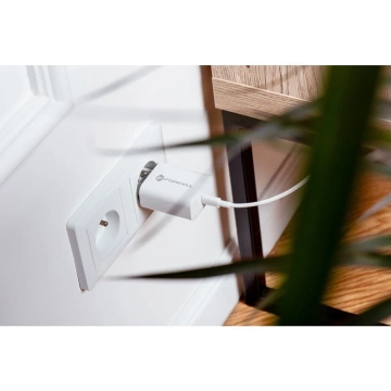 Forcell Schnellladegerät 25W PD QC 4.0 USB-C USB C auf USB C Kabel Weiß
