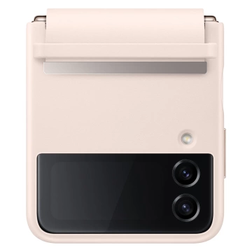 Samsung Flap Leather Cover Case für Galaxy Z Flip4 Pfirsich (EF-VF721LPEGWW)