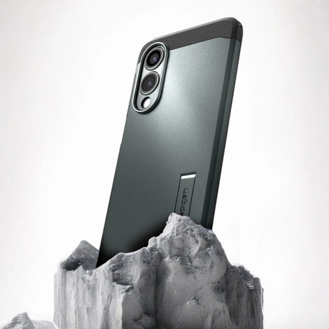 Etui do Samsung Galaxy S25 Edge Spigen Tough Armor Mag Zielono-Czarne