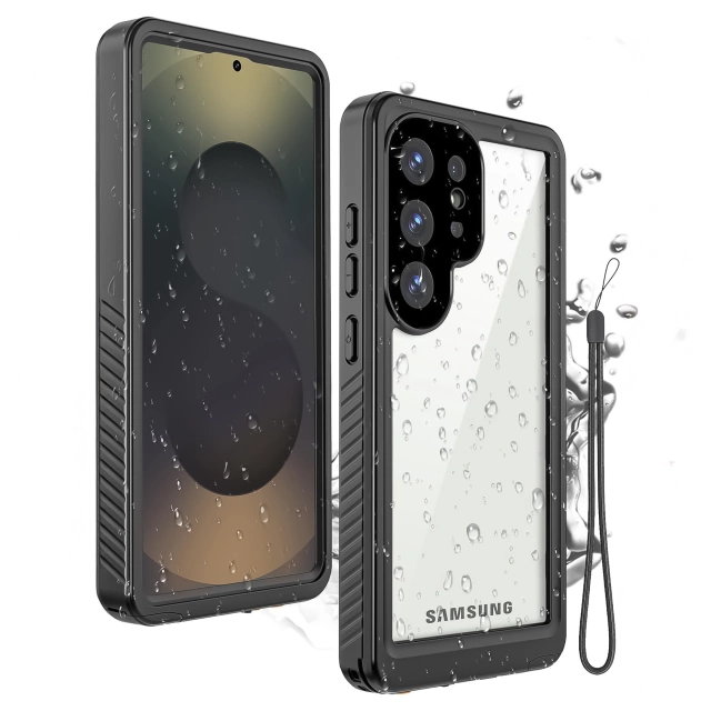 Etui Wodoodporne do Samsung Galaxy S25 Ultra Alogy HydroArmor™ IP68 Case z przezroczystym tyłem Pancerna obudowa 360