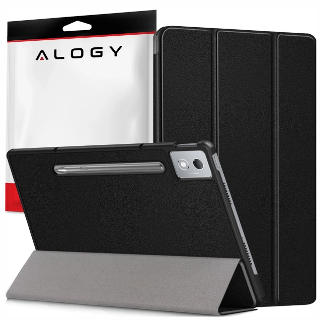 Etui do Lenovo IdeaTab Pro / Pro MT 12.7" TB-373, Ochronne z Klapką i Miejscem na Rysik, Składana Okładka Bumper, Alogy BookGuard™ – Czarne