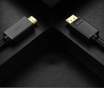 UGREEN Unidirektionales DisplayPort-zu-HDMI-Kabel 4K 30 Hz 32 AWG 2 m Schwarz (DP101 10202)