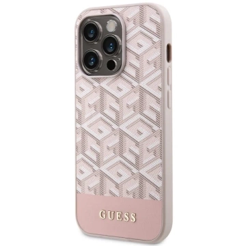 Etui Guess GUHMP14LHGCFSEP für iPhone 14 Pro 6,1" Hartschale GCube Stripes MagSafe