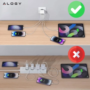 HUB-Splitter Alogy-Adapter für Computer-Laptop mit USB-C auf 3x USB-A 2.0 1x USB-A 3.0 Grau