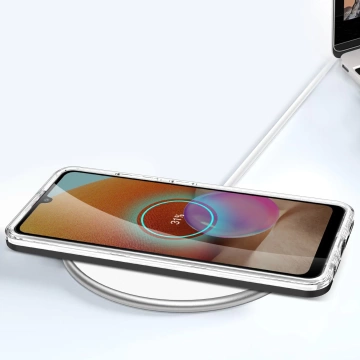 Klare 3in1 Hülle für Samsung Galaxy A72 4G Frame Gel Cover Schwarz