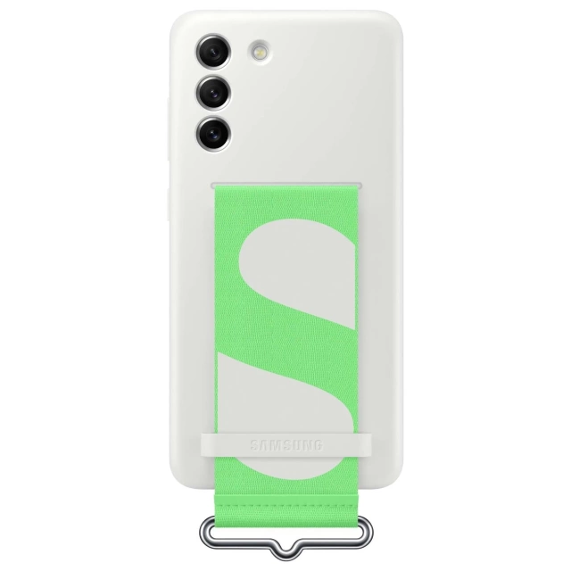 Samsung strap silikonhülle für samsung galaxy s21 fe weiß (ef-gg990twe)
