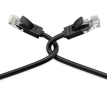 "UGREEN LAN Ethernet Cat. 6 Netzwerkkabel flach 8m schwarz (NW102)"
