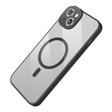 Baseus Frame Protection Set Transparente Magnethülle und gehärtetes Glas für iPhone 14 (Schwarz)