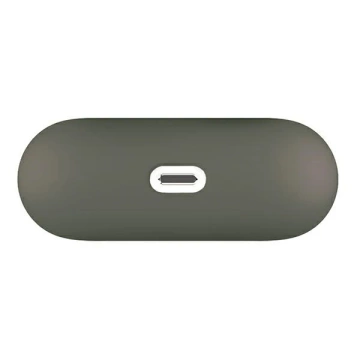 UNIQ Kopfhörer Schutzhülle Lino Case für Apple AirPods Pro Silikon grau/grau moos