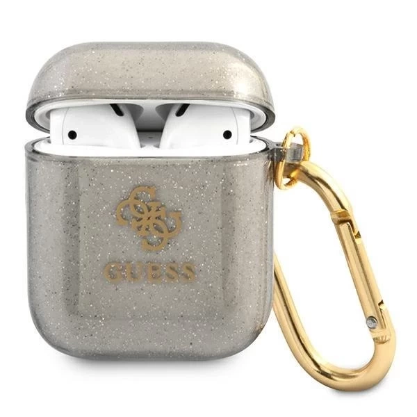 Guess GUA2UCG4GK AirPods decken Czarny / Black Glitter Collection ab