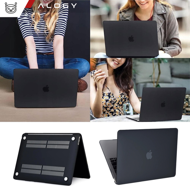 Etui do Macbook Air 15 M2 2023 / M3 2024 (A2941,A3114) Case obudowa pokrowiec matowe Alogy Hard Cover Czarne