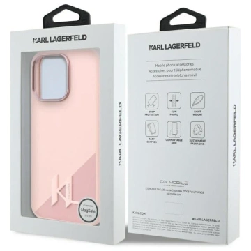 Karl Lagerfeld Hülle für iPhone 16 Pro 6,3" Pink Hardcase Silikon MagSafe