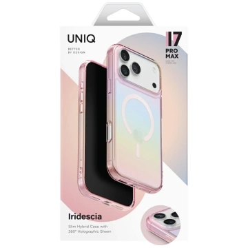 Etui Ochronne do iPhone 17 Pro Max UNIQ Iridescia MagClick Pink Prism