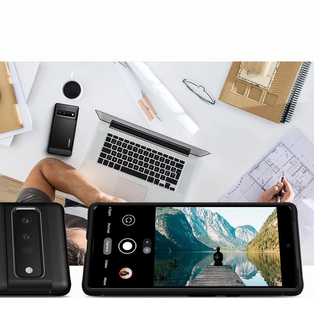 Etui pokrowiec futerał Spigen Rugged Armor do Google Pixel 6 Pro Matte Black