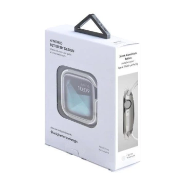 UNIQ Etui Valencia Apple Watch Serie 4/5/6/SE 40mm. srebrny/titansilber