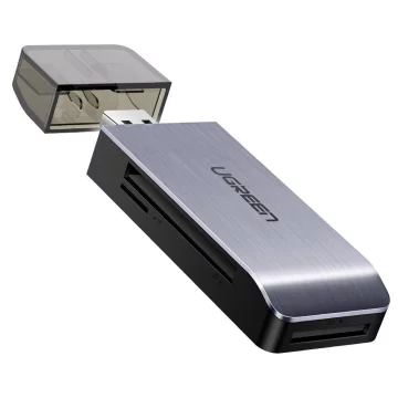 UGREEN SD / micro SD / CF / MS Kartenleser für USB 3.0 grau (50541)