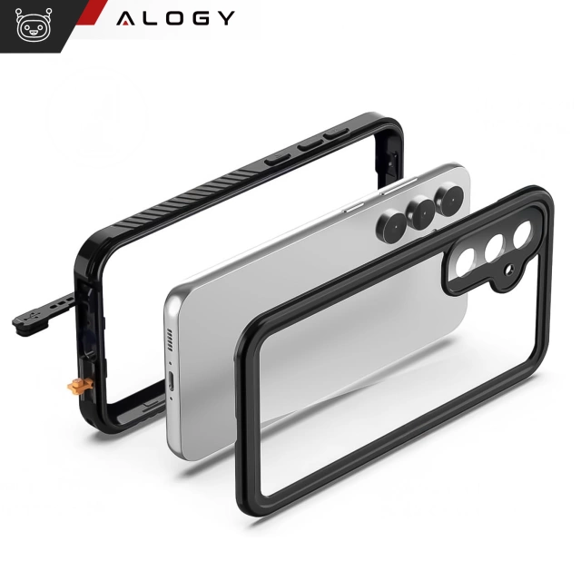 Etui Wodoodporne do Samsung Galaxy S25 Plus Alogy HydroArmor™ IP68 Case z przezroczystym tyłem Pancerna obudowa 360