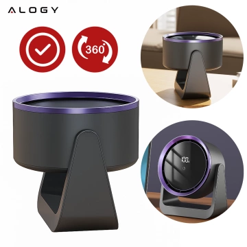 Schreibtischventilator, Standventilator, kleiner Umwälzventilator mit Clip, kabelloser Handventilator, 500 mAh, USB-C, Alogy White