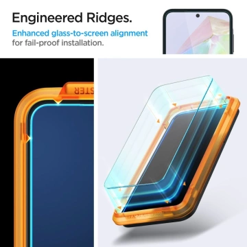 Spigen Alm Glas.tR Panzerglas 2er-Pack für Samsung Galaxy A35 5G Klar