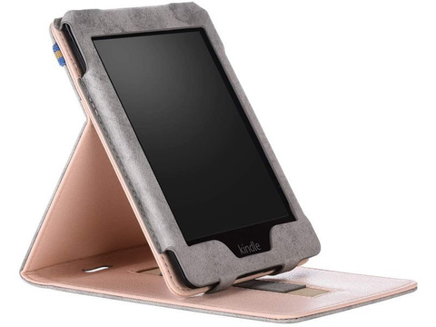 Etui Alogy Slim Leather do Kindle Paperwhite 4 2018/2019 Szare + Folia