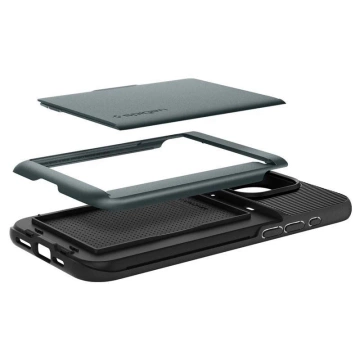 Spigen Slim Armor CS Hülle für Apple iPhone 15 Pro – dunkelgrün