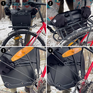 Wozinsky wasserdichte Fahrradtasche 25l schwarz (WBB24BK)