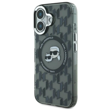 Karl Lagerfeld Hülle für iPhone 16 6,1" Schwarz MagSafe IML Monogramm Karl