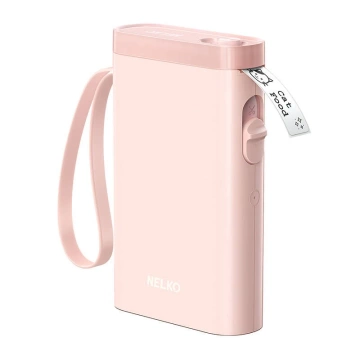 Termiczna drukarka etykiet Nelko P21 Bluetooth USB-C różowa