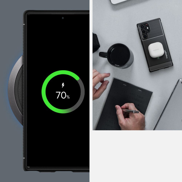 Etui do Samsung Galaxy S22 Ultra futerał Spigen Rugged Armor Matte Black