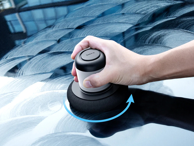 Polerka samochodowa Baseus Lazy Waxing aplikator + wosk czarna