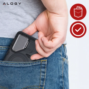 Hülle für Apple iPhone 16 Pro Max Alogy Anti-Shock Hybrid Case für MagSafe Transparent