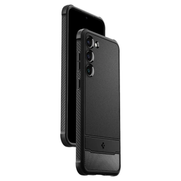 Etui für Spigen Rugged Armor für das Samsung Galaxy S23 Plus Mattschwarz