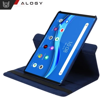 Case 360 ​​​​für Lenovo Tab M11 10,95 Zoll TB330FU / TB330XU / TB331FC Drehbares Cover Tablet Flip Cover Case Alogy Marineblau