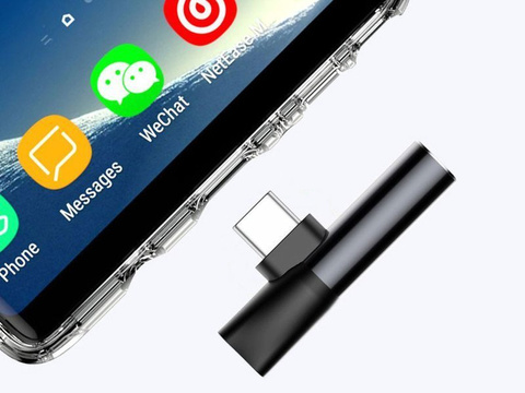 Baseus USB-C auf Audio Mini Jack 3,5 mm USB-C Adapter L41 Schwarz