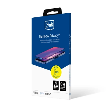 Privacy-Hartglas für Apple iPhone 16 Plus – 3mk Rainbow Privacy