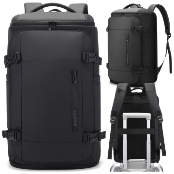 Bange wasserdichter Rucksack für 15,6-Zoll-Laptop, Stadtreisender, 45 x 30 x 16 cm, für Arbeit, Flugzeug, Herren, Damen, mit USB-Anschluss Schwarz