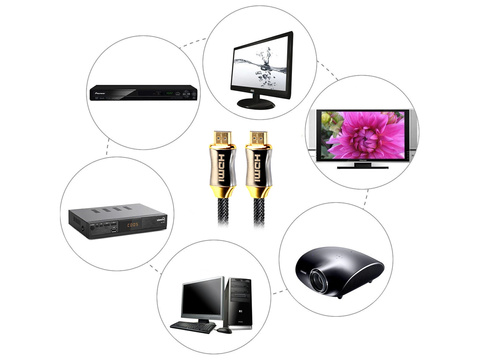 Adapterkabel Alogie HDMI - HDMI 2.0 4K 60Hz 3D 1m