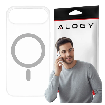 Hülle für Apple iPhone 16 Pro Max Alogy MagSafe Hybrid Matte Case Matte Cover mit Linsenschutz Schwarz